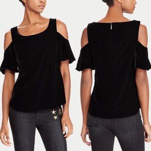 Ralph Lauren Velvet Cutout Top